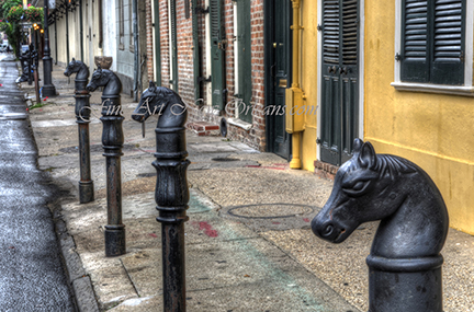 French Quarter Horse Head Hitching Post